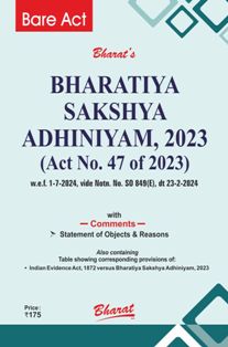  Buy BHARATIYA SAKSHYA ADHINIYAM, 2023 (Act No. 47 of 2023)